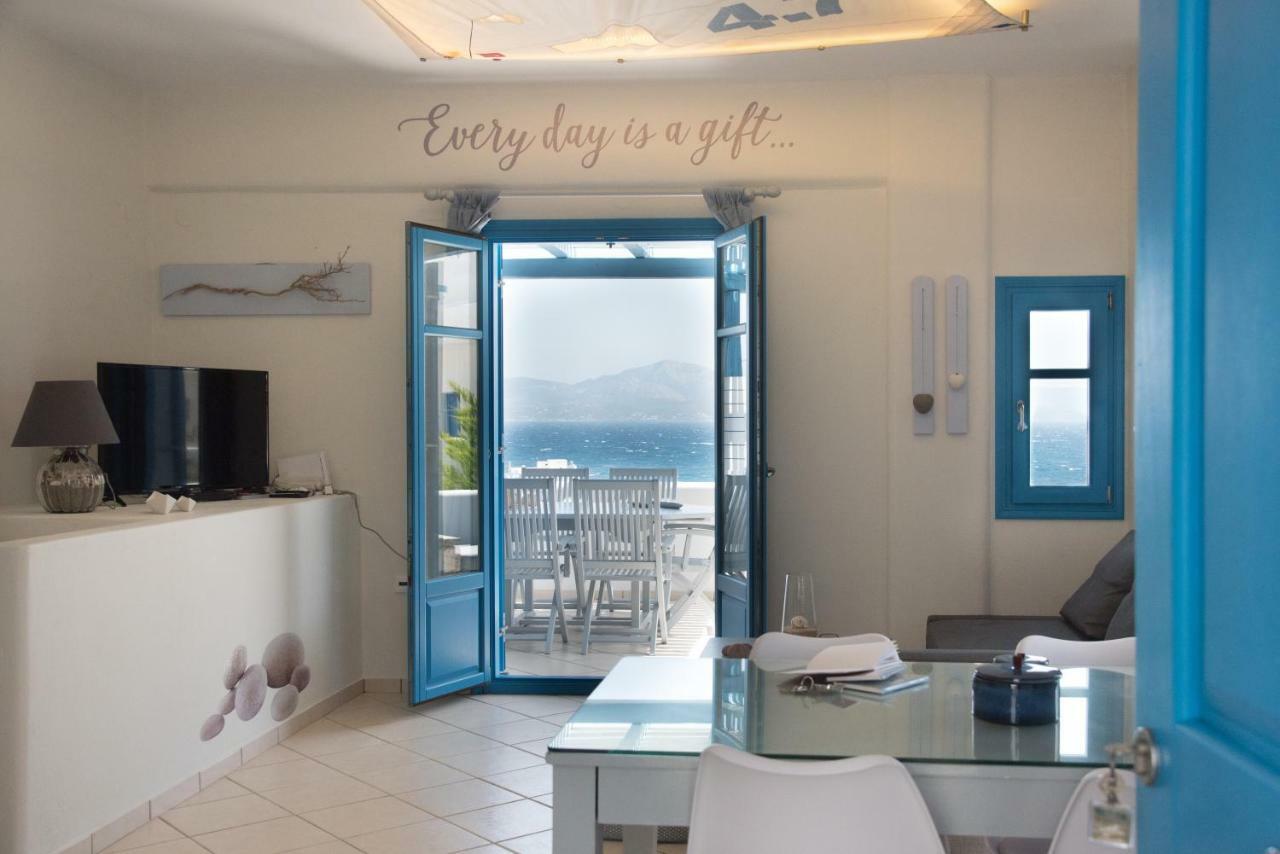 Just Blue With Amazing Sea Views In Piso Livadi Villa Exteriör bild