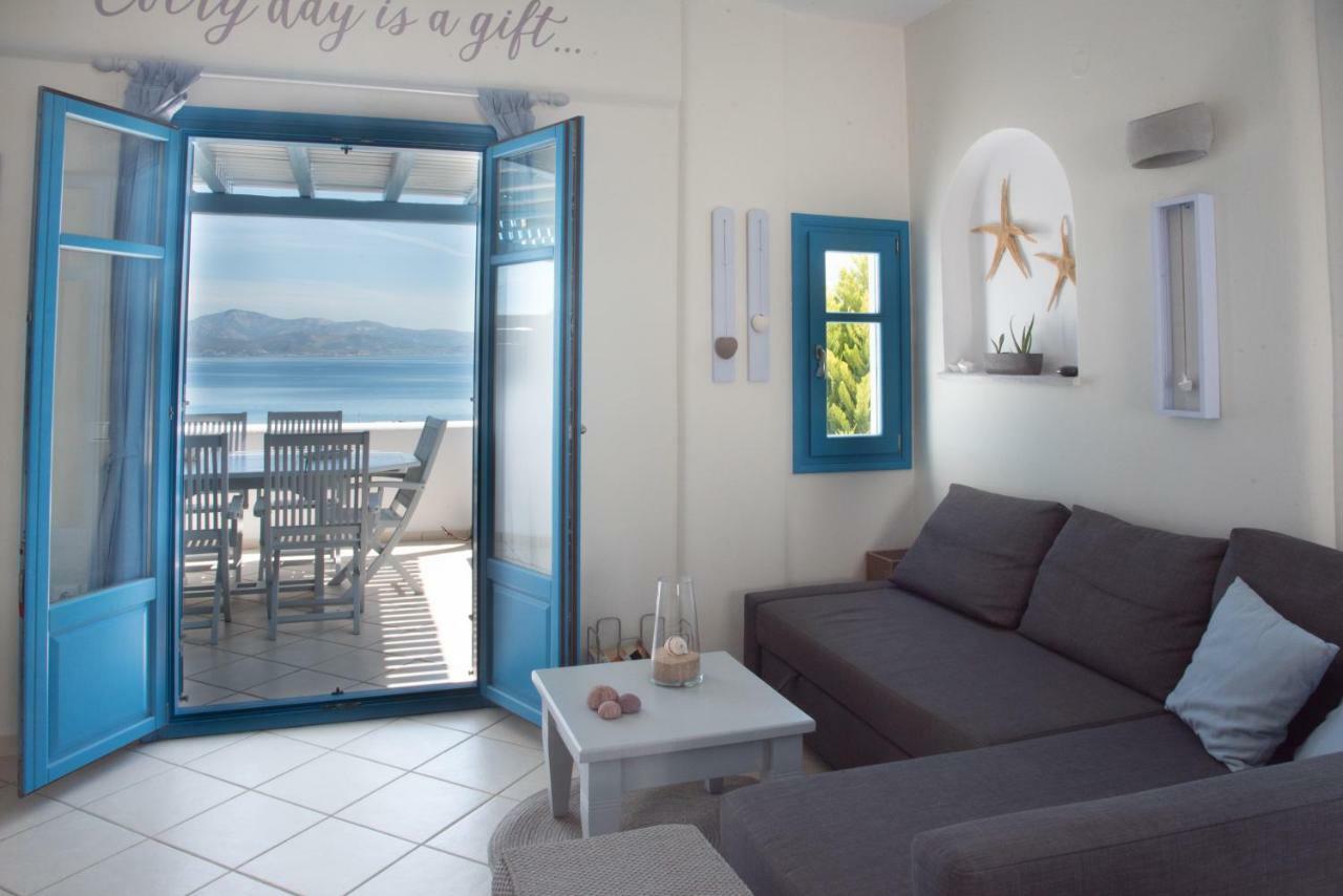 Just Blue With Amazing Sea Views In Piso Livadi Villa Exteriör bild