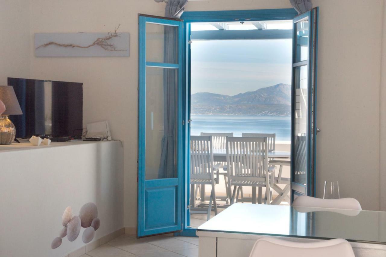 Just Blue With Amazing Sea Views In Piso Livadi Villa Exteriör bild